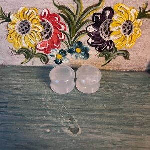 Diablo Organics Cloudy Quartz Double Flared Plugs 19mm 3/4 inch